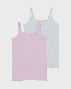 HEMA Kinderhemden katoen/stretch - 2 stuks lila (lila)