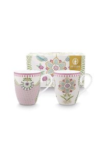 Pip Studio Lily & Lotus Set/2 Mokken Groot Lila 350ml