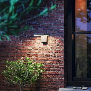 Philips LED-zonne-wandlamp Zonal, kop 16 x 16 cm