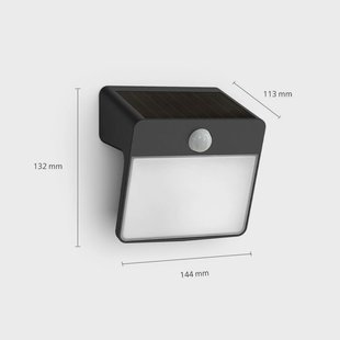 Philips LED-zonne-wandlamp Yarixa, bewegingsmelder