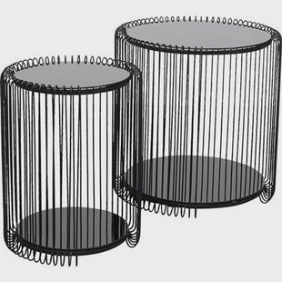 Bijzettafel Wire Double zwart (2|Set) Kare Design Bijzettafel Wire Double zwart (2|Set) Kare Design