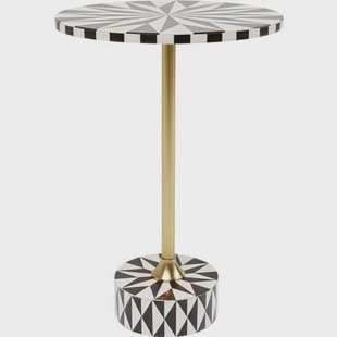 Bijzettafel Domero Star bruin wit 40cm Kare Design