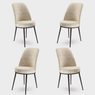 Set van 4 eetkamerstoelen Dexa velvet | Atelier Del Sofa