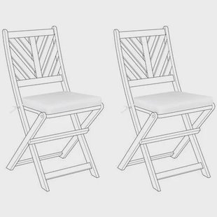 Beliani - TERNI - Stoelkussen set van 2 - Gebroken wit - Polyester