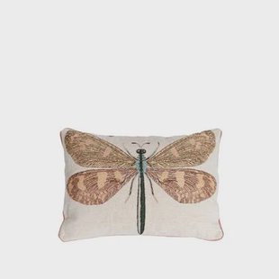 Sissy-Boy Beige jacquard kussen dragonfly