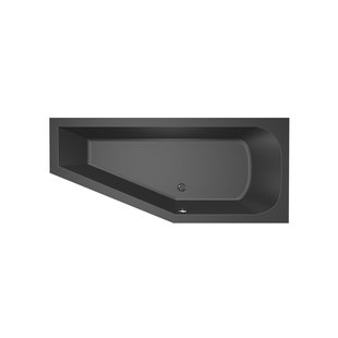 Hoekbad Xenz Lagoon Compact 160x75x45 cm Rechts Ebony