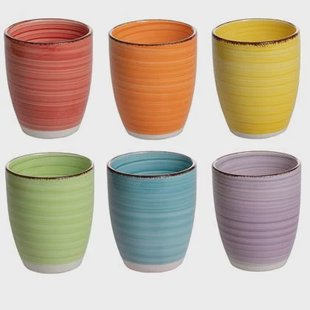 Studio Tavola Bekers Sunny Summer 350 ml - 6 stuks