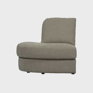 vtwonen Family 1-Zits Bank Element Ronde Hoek Links - Polyester -Grijs