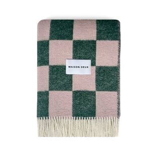 Maison Deux Checkerboard Plaid - Groen / Roze