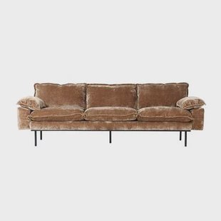 HKliving Retro Sofa 4-zitsbank - Velvet Corduroy - Aged Gold