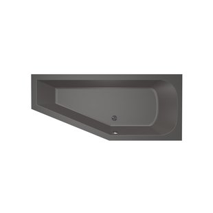 Hoekbad Xenz Lagoon Compact 160x75x45 cm Rechts Antraciet