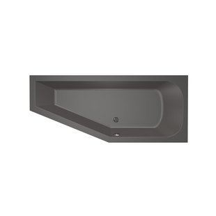 Hoekbad Xenz Lagoon Compact 170x75x45 cm Rechts Antraciet