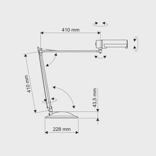 MAULoffice tafellamp, zwart/zilver, hoogte 56 cm, metaal