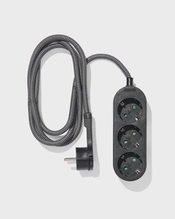 HEMA Stekkerdoos 3-voudig 1.5m zwart