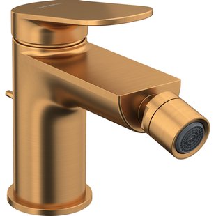 Duravit Wave Bidetmengkraan - eengreeps - voorsprong 12.8cm - brons geborsteld wa2400001004 Duravit Wave Bidetmengkraan - eengreeps - voorsprong 12.8cm - brons geborsteld wa2400001004