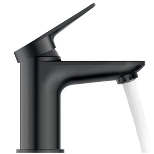 Duravit Wave Wastafelmengkraan - s-size - eengreeps - zonder waste - voorsprong 9.5cm - zwart mat wa1010002046