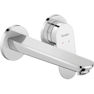Duravit Wave Wastafelmengkraan - inbouw - 2 gats - eengreeps - voorsprong 20.2cm - chroom hoogglans wa1070004010 Duravit Wave Wastafelmengkraan - inbouw - 2 gats - eengreeps - voorsprong 20.2cm - chroom hoogglans wa1070004010