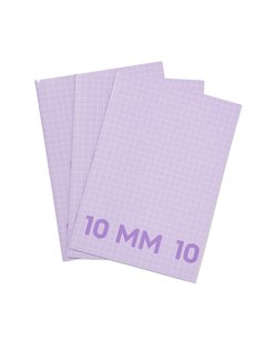 HEMA Schriften lila A4 geruit 10mm - 3 stuks