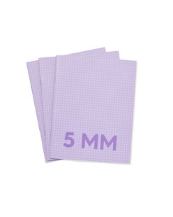 HEMA Schriften lila A5 geruit 5mm - 3 stuks