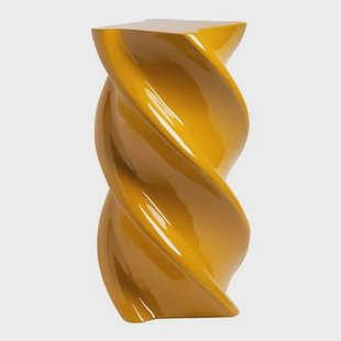 &k amsterdam Pillar Marshmallow Bijzettafel H 54 cm - Oker