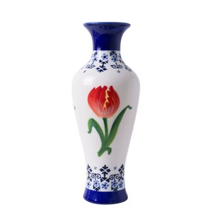 Vaas slank oranje tulp