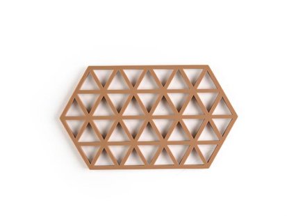 Zone Denmark - siliconen onderzetter Triangle - licht terracotta - 24 x 14 cm