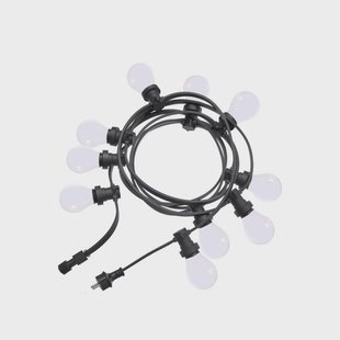 PR Home buitenlichtketting Bright, opaal / zwart, 720 cm