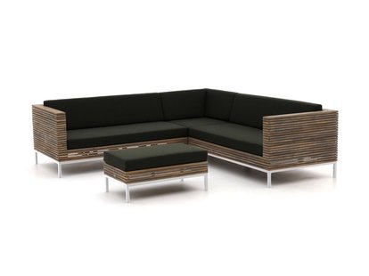 ROUGH-D hoek loungeset 4-delig - Laagste prijsgarantie!