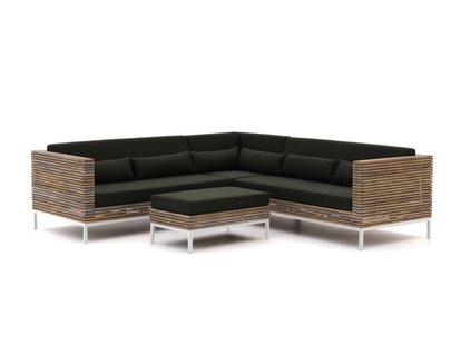 ROUGH-D hoek loungeset 4-delig - Laagste prijsgarantie!