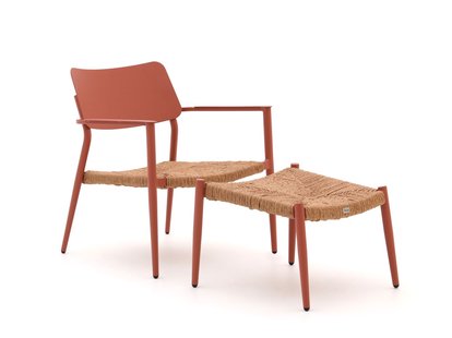 Bellagio Cino lounge tuinstoel met voetenbank stapelbaar - Laagste prijsgarantie!