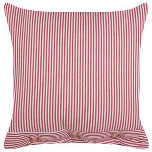 Beliani - AALITA - Sierkussen - Rood|Wit - 45 x 45 cm - Katoen