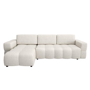 Hoekslaapbank Gabriel links bouclé met opbergbox |