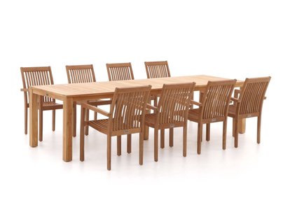 Sunyard Jakarta/Oxford 300cm dining tuinset 9-delig stapelbaar - Laagste prijsgarantie!