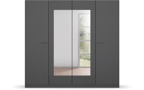 Goossens Basic Kledingkast Florenz, 4-deurs 2 spiegeldeuren - 226 cm breed