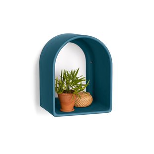 Wandrek in gegoten cement, Teracota