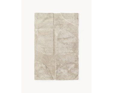 Pluizig hoogpolig vloerkleed Jade met een verhoogde hoog-laag structuur