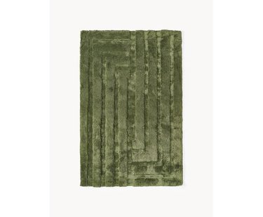 Pluizig hoogpolig vloerkleed Gen&egrave;ve met verhoogde hoog-laag structuur