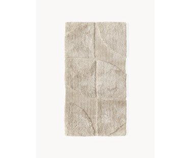 Pluizig hoogpolig vloerkleed Jade met een verhoogde hoog-laag structuur