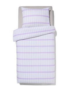 HEMA Dekbedovertrek zacht katoen 140x200/220 blokjes lila (lila)