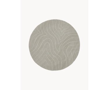 Rond handgetuft wollen vloerkleed Aaron