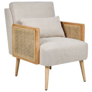 Beliani - ORUM - Fauteuil - Lichtbeige - Rotan
