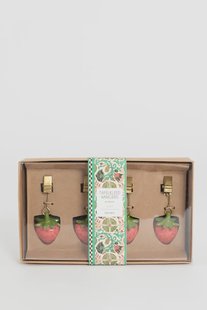 Tafelkleedgewichtjes met clip en aardbei