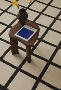 Layered - Vloerkleed Avenue Checked Bone White Wool Rug -