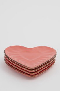 Oranje gebaksbordjes hart