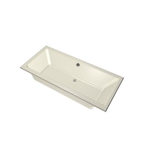 Xenz Kristal Ligbad - 180x80x48 - afvoer Midden - acryl - pergamon 6986-02