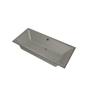 Xenz Kristal Ligbad - 180x80x48 - afvoer Midden - acryl - cement 6986-06