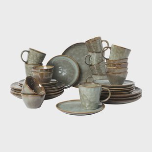 Serviesset Toscane - lichtgroen - 32-delig - 8 persoons