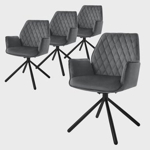 Set van 4 eetkamerstoelen Hale velvet |