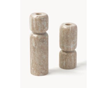 Kaarshouders Como uit marmer, 2-delig