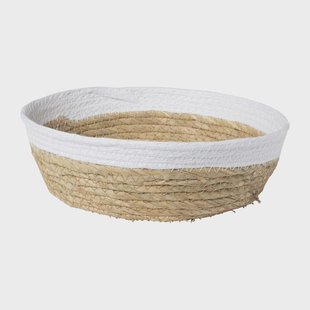 Ronde mand met witte rand - ø33x10 cm